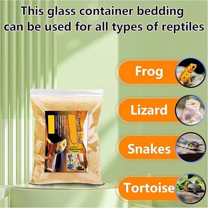 BNOSDM Reptile Sand Bearded Dragons Substrate Sands Lizard Terrarium Bedding Desert Blend for Snakes Geckos Chameleon Tortoise Frogs Scorpion Invertebrates Amphibian（yellow）