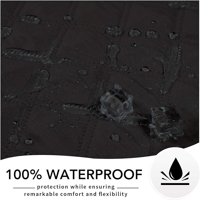 Easy-Going 100% Waterproof Dog Bed Cover, Non-Slip Pet Blanket for Furniture, Washable Couch Cover, Repleasement Sofa Cover (120X82 in,Black)