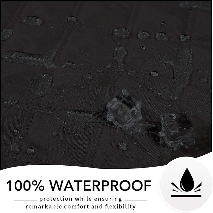 Easy-Going 100% Waterproof Dog Bed Cover, Non-Slip Pet Blanket for Furniture, Washable Couch Cover, Repleasement Sofa Cover (86X82 in,Black)