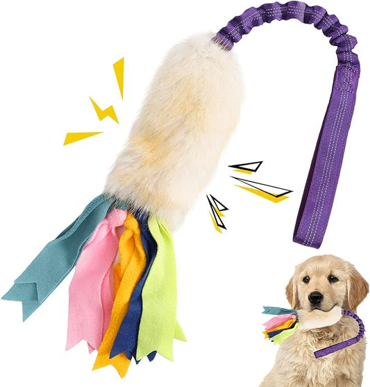 Dog Rope Toys, Nearly Indestructible Dog Rope Toys with Strong Squeak- Ideal Tug of War Interactive Dog Training Toy, Dental Cleaning Chew Toys, Dog Tug Toy for Boredom Suitable for Dogs of All Ages