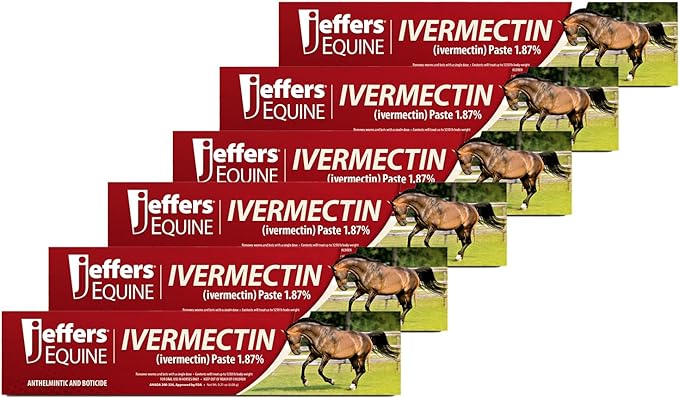 Jeffers Ivermectin Horse Dewormer | 6 Doses | Gel Dewormer for Horses