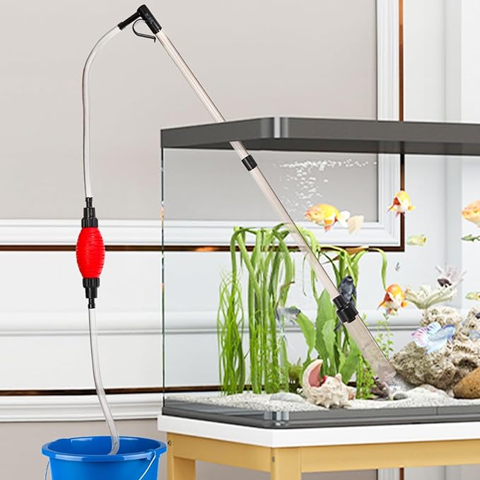 Peohud Aquarium Siphon Vacuum Cleaner, Multifunctional Fish Tank Cleaner, Aquarium Gravel Cleaning Kit for Water Changing, Sand Cleaning