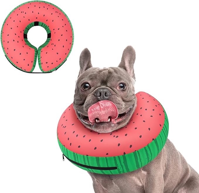 Supet Inflatable Dog Cone Collar Alternative After Surgery, Dog Neck Donut Collar Recovery E Collar, Soft Dog Cone for Small Medium Large Dogs