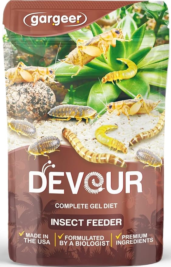 Bugs and Insects Food. Complete Gel Diet for Roaches, Crickets, Worms, Dubia, Fly, etc. Made in The USA, Using Premium Nutritional Ingredients. 8oz Powder Turns into 2 Pound of Ready Food.…