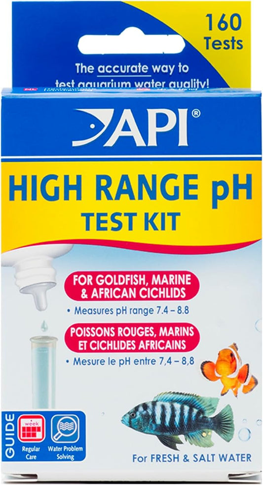 API HIGH RANGE PH TEST KIT 160-Test Freshwater and Saltwater Aquarium Water Test Kit