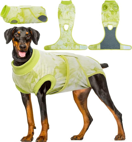 Kuoser Dog Recovery Suit, Dog Surgery Suit Female Spay Soft Breathable Dog Neuter Recovery Suit for Male Dogs, Prevent Licking Dog Onesie Pet Surgical Shirt Alternative to Cone E-Collar, 2XL