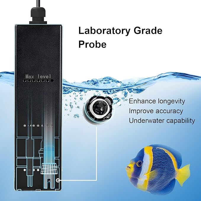 Upgraded 6 in 1 Aquarium Water Test Monitor for Freshwater, Fish Tank, Fish Pond,Accurate Testing PH, Temp, TDS, SG, Salinity, EC,