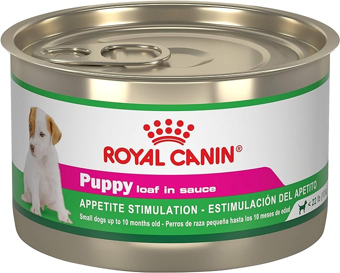 Royal Canin Canine Health Nutrition Puppy Loaf in Sauce Canned Dog Food, 5.2 oz can (24-count)