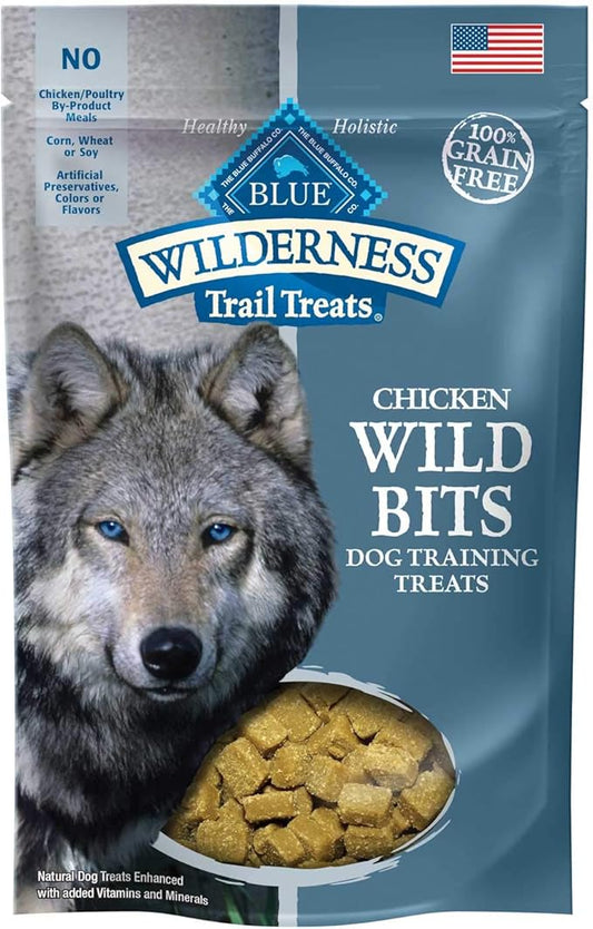 Blue Buffalo Wilderness 100% Grain-Free Wild Bits Chicken Recipe Dog Treats - 4oz Pack of 8
