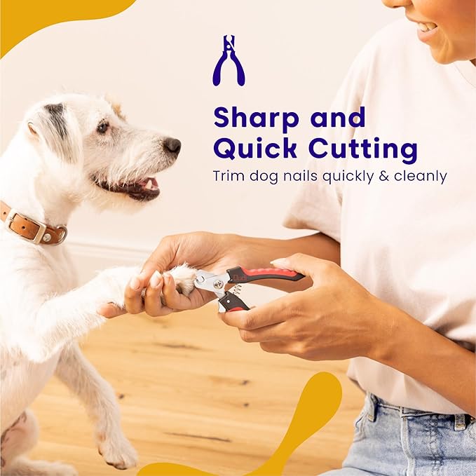 Dudi Pet Cat Nail Clipper for Indoor Cats - Dog and Cat Nail Trimmer for Small Breeds with Razor Sharp Blade and Easy to Use Pet Nail File and Safety Guard to Avoid Overcutting - Professional Quality