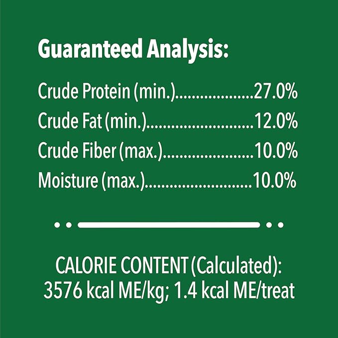 Greenies Feline Adult Natural Dental Care Cat Treats Oven Roasted Chicken Flavor, 21 oz. Tub