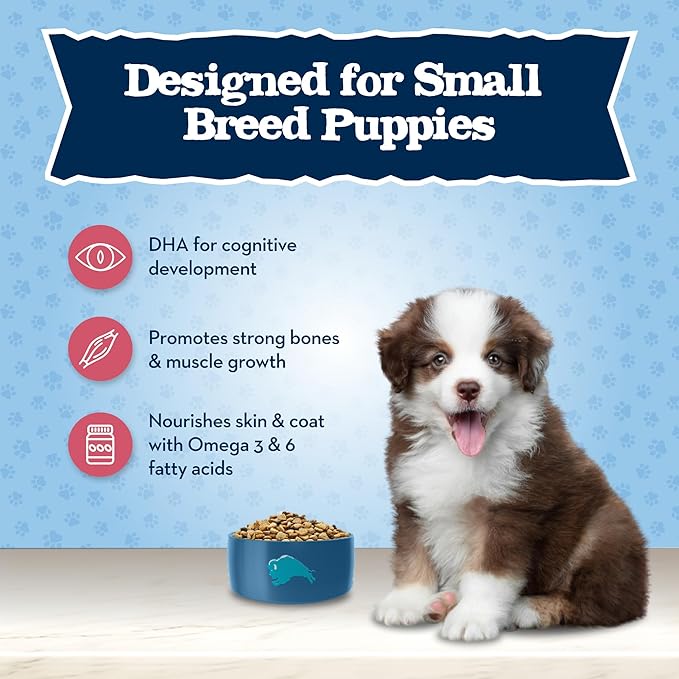 Blue Buffalo Baby BLUE Natural Small Breed Puppy Dry Dog Food, Healthy Growth Formula with DHA, Chicken and Oatmeal Recipe, 4-lb. Bag (Pack of 2)