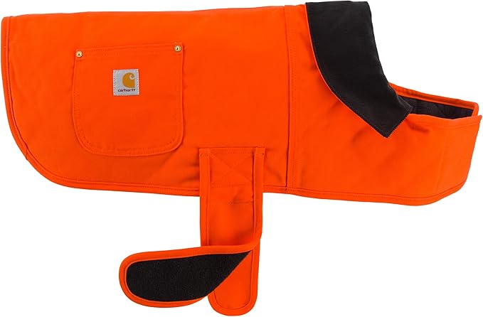 Carhartt Firm Duck Insulated Dog Chore Coat Hunter Orange/Brass
