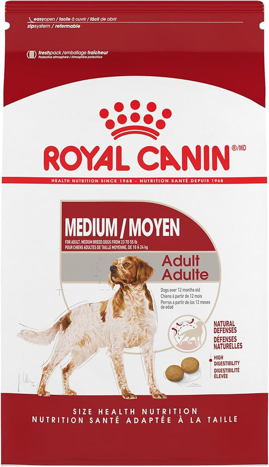 Royal Canin Medium Breed Adult Dry Dog Food, 30 lb bag