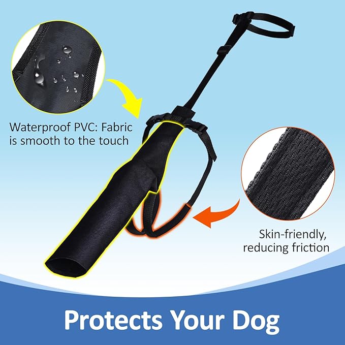 BARKLESS Dog Tail Protector, Dog Tail Guard for Medium Large Dogs, Adjustable Dog Tail Cover to Prevents Licking Wounds, Breathable Tail End Bag for Happy Tail Syndrome Recovery