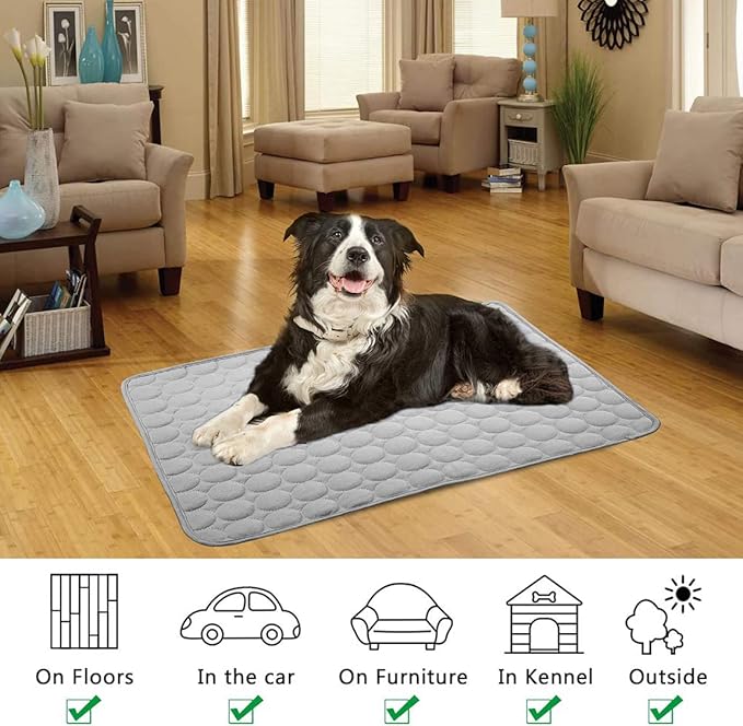 dgdgbaby Dog Cooling Mat Large Cooling Pad Summer Pet Bed for Dogs Cats Kennel Pad Breathable Pet Self Cooling Blanket Dog Crate Sleep Mat Machine Washable