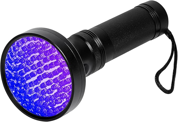 Black Light UV Flashlight, 100 LED Blacklight Flashlights 395 nM Pet Urine Detector for Cat Urine, Stains, Bed Bug, Batteries not Included (100 LED)