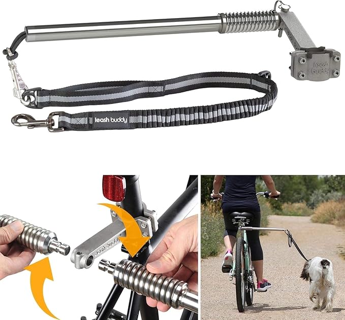 Bike Attachment for Dogs, Perfect for Dog Lovers Exercising, Safe Hands Free Rides, Bike Dog Leash, Bike Dog Leash Attachment, Patented