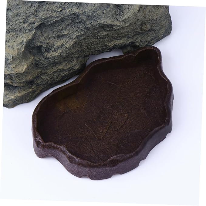 3pcs Breeding Tray Reptile Feeding Bowl Pet Feeding Basin Food Water Dish Resin Bowl Reptile Food Bowl