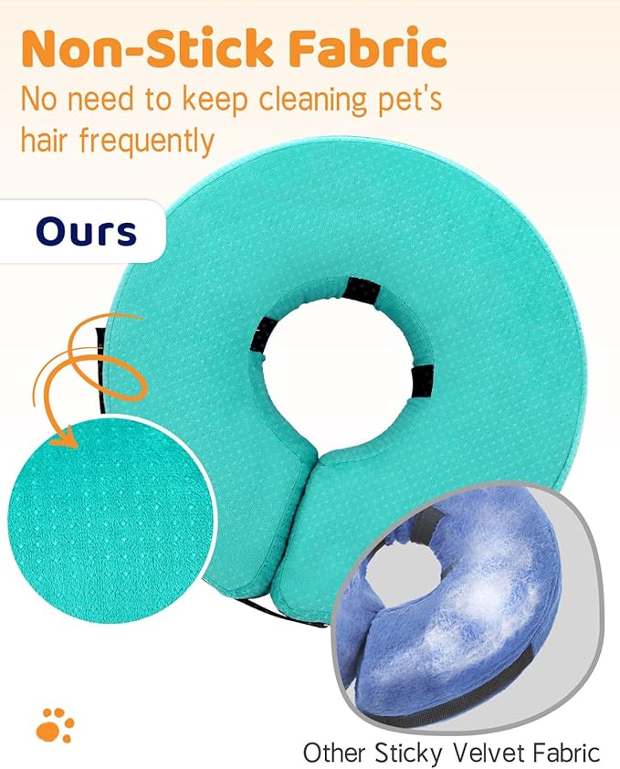 Supet Inflatable Dog Cone Collar for Large Medium Small Dogs, Soft Cone Collar for Dogs Puppies Cats, E Collar Dog Cone Alternative After Surgery