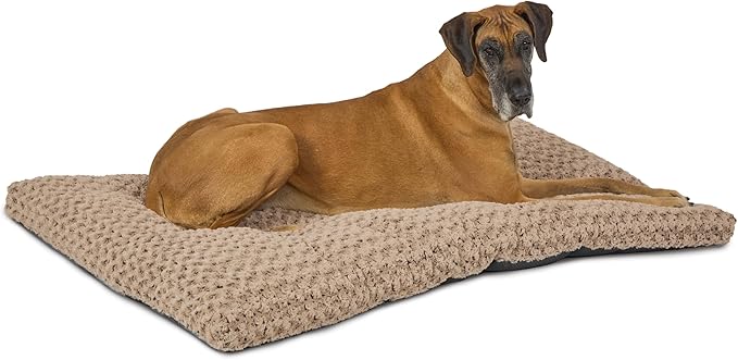MidWest Homes for Pets Plush Ombre Swirl Dog Bed; Mocha 54L x 36W x 4H -Inches for Giant Breeds