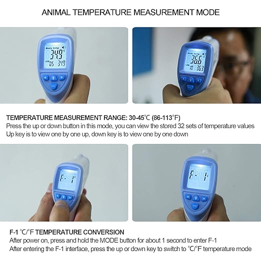 Veterinary Thermometer, Fast Digital Veterinary Thermometer, Pet Thermometer for Pig, Cattle, Sheep, Dog, Horse (without battery)