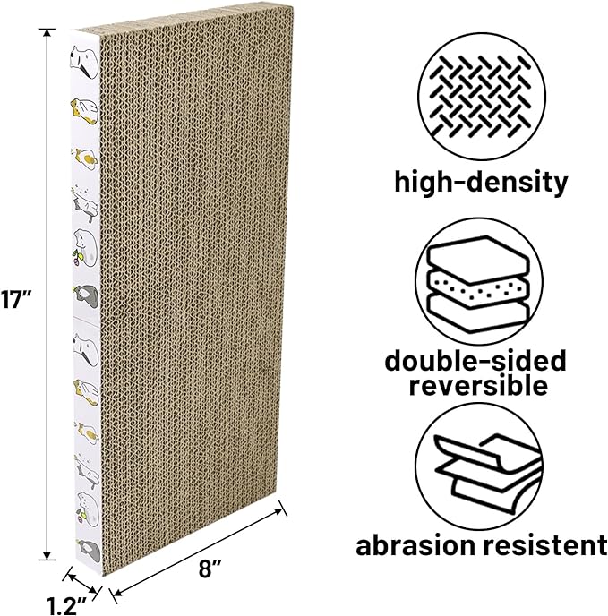 Cat Scratcher Cardboard 5 PCS Cat Scratch Pad Reversible Scratcher Texture Design Durable Cat Scratching Pad