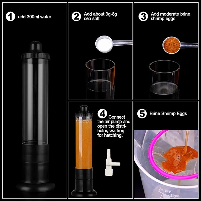 Brine Shrimp Eggs Incubator, Hatchery Artemia Eggs Hatchery Kit, Fish Tank Hatch Tool for Aquarium Brine Shrimp Eggs, Brine Shrimp Eggs Hatcher