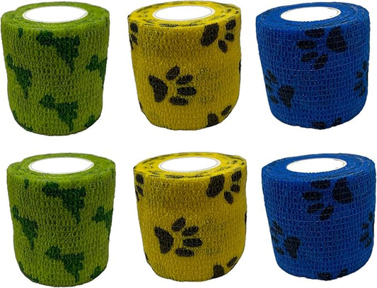AURPET Self Adhesive Bandage Wrap Strong Vet Tape for Medical Wrap, Best Dog Bandages for Wounds or Dog First Aid Cohesive Bandage wrap Sports wrap Self Stick Bandage wrap (Green)