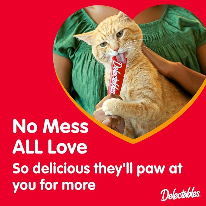 Hartz Delectables Squeeze Up Interactive Lickable Wet Cat Treats for Adult & Senior Cats, Variety with Catnip, 32 Count