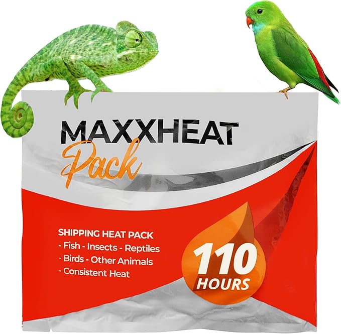 MaxxHeat 110 Hour Shipping Heat Pack - 10 Pack | Veteran Owned - Extended Heat for Marine Animals, Insects, Coral, Fish, Invertebrates, Flowers, and Plants | Tropical Fish - South Shore Retail