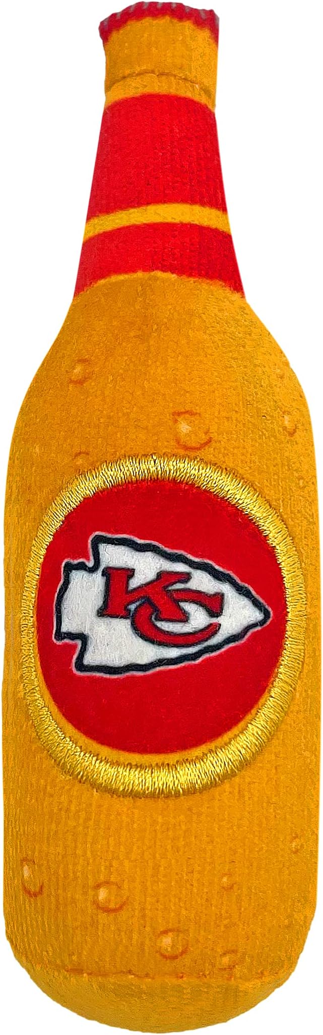 BEST PLUSH CAT TOY - NFL KANSAS CITY CHIEFS Complete Set of 3 piece Cat Toys filled with Fresh Catnip. Incld: 1 Helmet Cat Toy, 1 Football Cat Toy with Feathers, & 1 Beer Bottle. Beautiful Team LOGOS