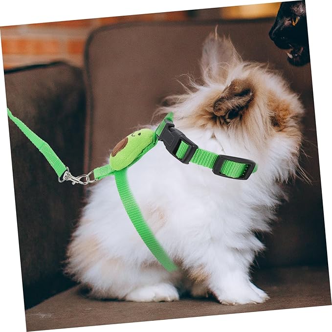 1 Set Rabbit Leash Hedgehog Avocado Leash Mini Pig Harness Ferret Walking Vest Bunny Harness and Leash for Rabbits Rabbit Harness kit Bunny Harness Large Polyester pet Hamster