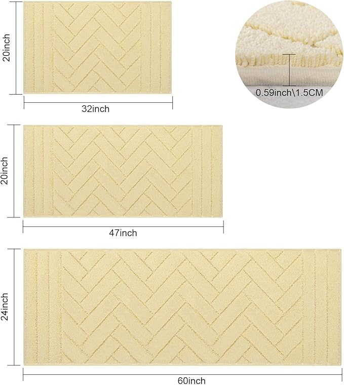 Tindbea Dog Mat for Muddy Paws,Absorbs Moisture Dirt Non-Slip Washable Mud Mat for Dogs,Soft Rubber Backing Front Inside Pet Rug for Entryway, Mud Dog Paws, Patio(24"x59",Beige)