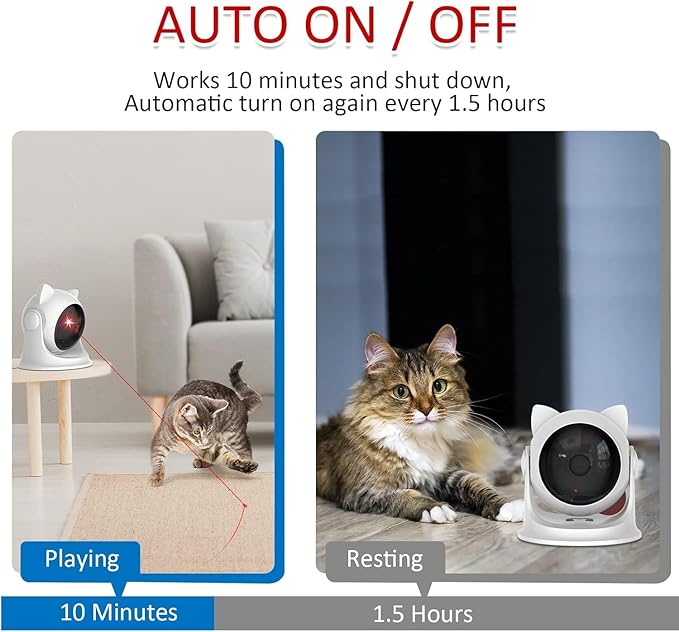 Automatic Cat Laser Toy, Interactive Cat Toys for Indoor Cats/Kitty/Dogs