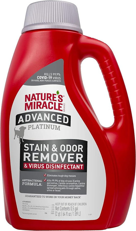 Nature's Miracle Advanced Platinum Stain & Odor Remover & Virus Disinfectant 64 Oz