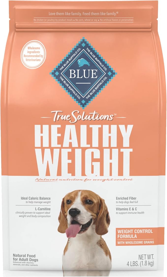 Blue Buffalo True Solutions Healthy Weight Natural Weight Control Adult Dry Dog Food, Chicken 4-lb