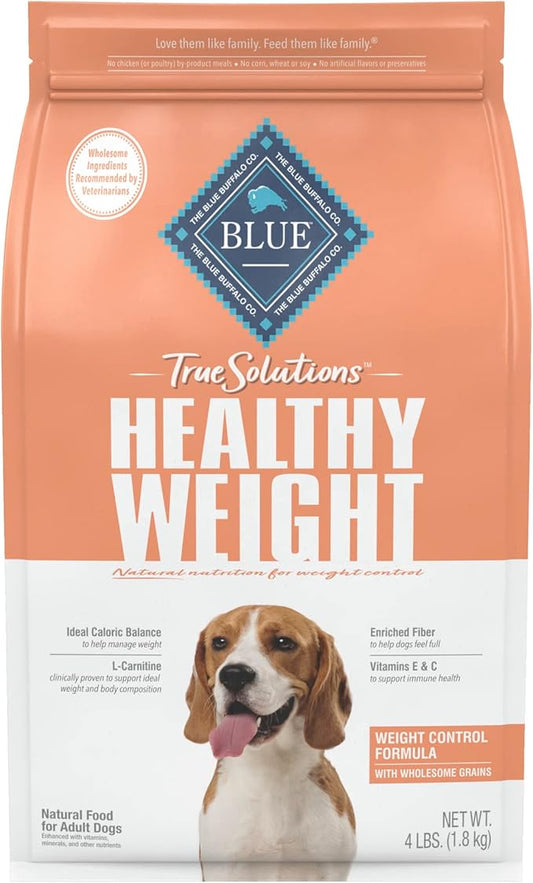 Blue Buffalo True Solutions Healthy Weight Natural Weight Control Adult Dry Dog Food, Chicken 4-lb