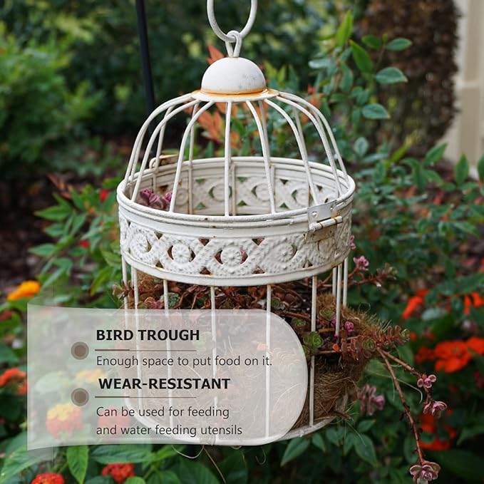 Ipetboom Bird 4 pcs Parrot Bowl Transparent Feed Parakeet Hanging Dish Conure Semicircle Feeders Water Pet Cups- Cages Cage Bowls Pigeon Feeder Small Macaw Canary Fence Cockatiel Bird Feeder