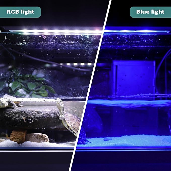 hygger 16W Full Spectrum Aquarium LED Light with 10 Levels Brightness, White Blue Red Green LEDs,6H8H12H Timer,RGB Light for 16~24IN Freshwater Fish Tank, Aquatic Plants Tropical Ornamental Fish