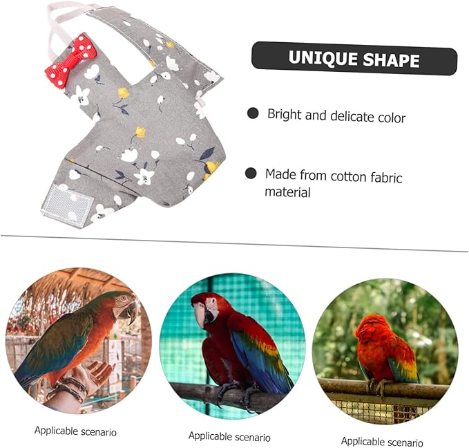 bird diapers Parakeet Diapers for Birds Inner Layer Parrot Nappy Clothes Pigeon Diaper Bird Clothes for Parakeets Bird Costume Parakeets Diaper cotton elegant accessories