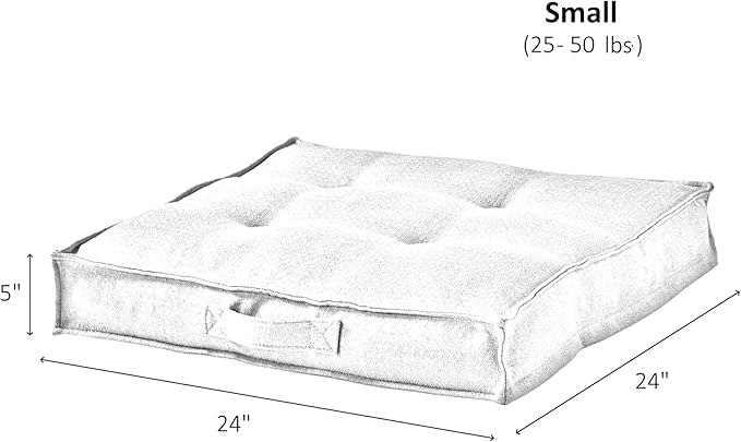 South Pine Porch Mila Square Tufted Pillow Style Dog Bed, Moss, Small (24" x 24")