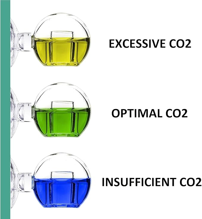 Glass CO2 Drop Checker for Aquarium Planted Tank (without Solution)