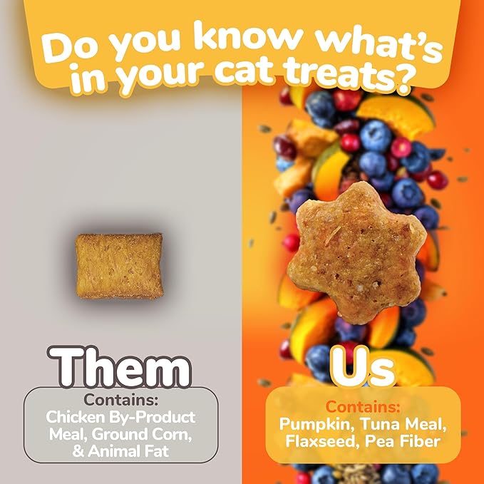 Fruitables Cat Treats – Crunchy Treats for Cats – Healthy Low Calorie Treats Packed with Protein – Free of Wheat, Corn and Soy – Made with Real Tuna with Pumpkin – 30 Ounces