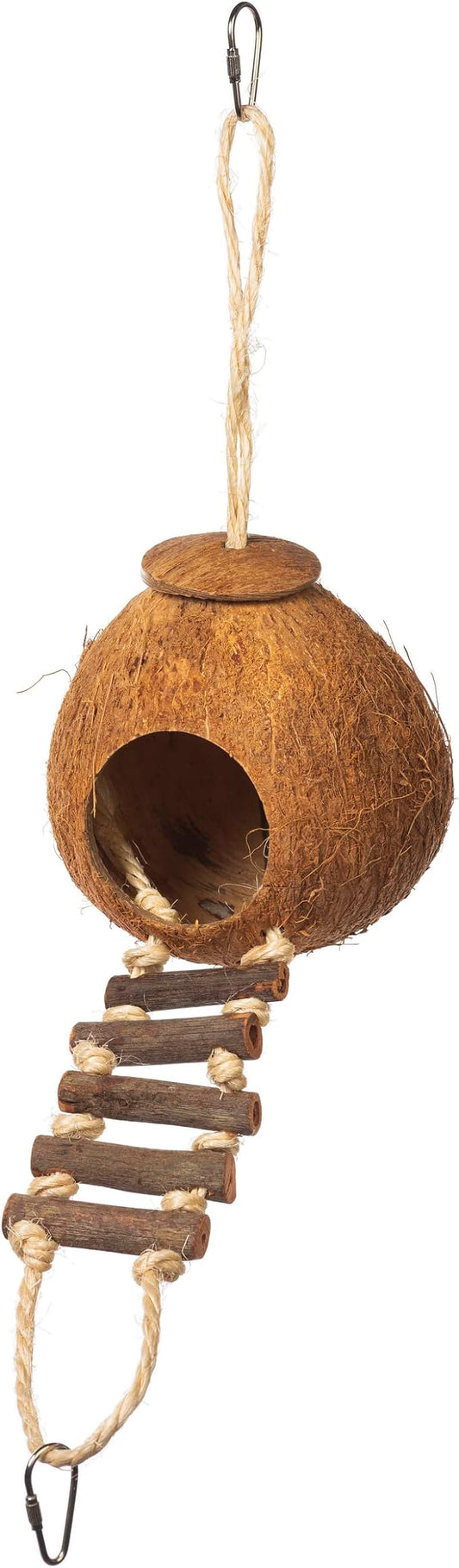 Prevue Hendryx Prevue Pet Products 62801 Naturals Coco Hideaway with Ladder Bird Toy,1 Count (Pack of 1)