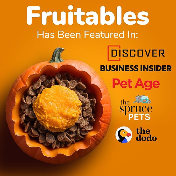 Fruitables Pumpkin Digestive Supplement – Made with Pumpkin for Dogs – Healthy Fiber Supplement for Pet Nutrition – 15 ounces