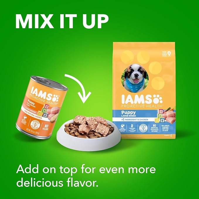 IAMS Smart Puppy Large Breed Dry Dog Food with Real Chicken, 15 lb. Bag