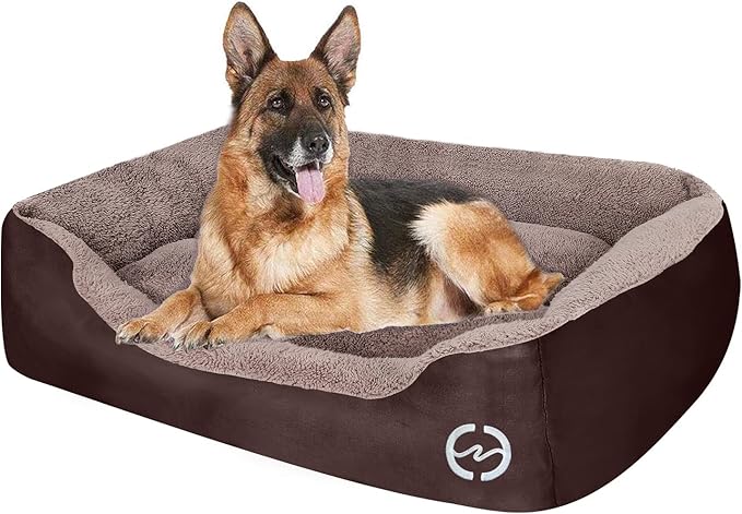PUPPBUDD Dog Beds for Medium Dogs, Washable Dog Bed Comfortable and Breathable Pet Bed Rectangle Warming Dog Bed for Medium Dogs