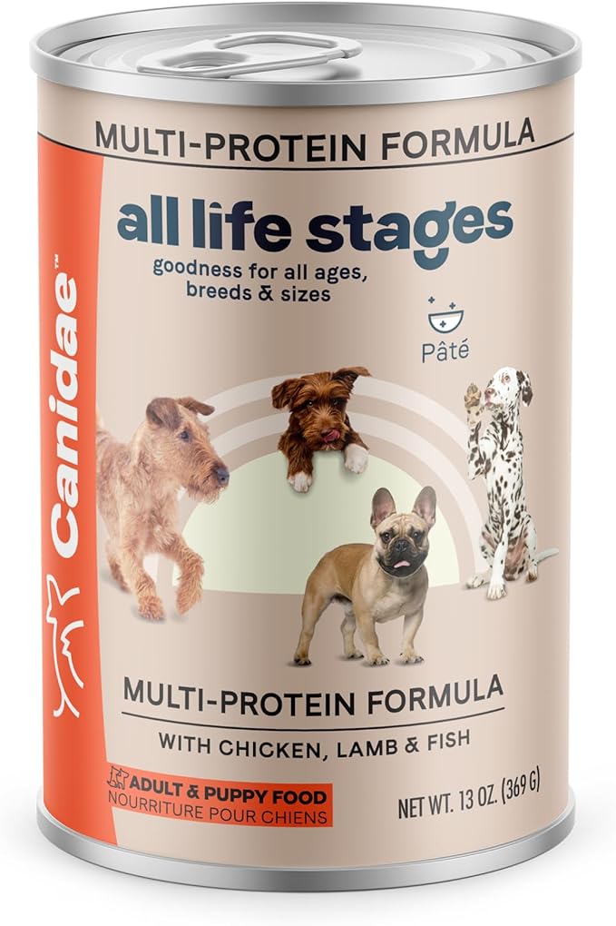 Canidae All Life Stages Premium Wet Dog Food for All Breeds, All Ages, Multi-Protein Chicken, Lamb and Fish Formula, 13 Ounce (Pack of 12)