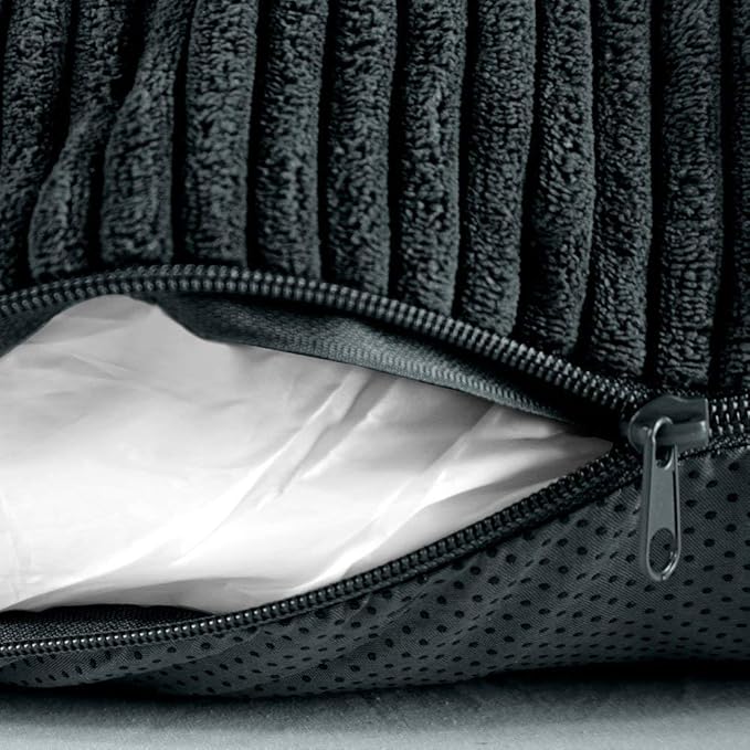 Floppy Dawg Medium Dog Bed Replacement Cover. Removable and Machine Washable Cover for Mattress and Rectangular Pillow Beds. 30L x 19W. Gray with Gray Top.